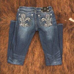 Women's Blue Embellished Jeans
